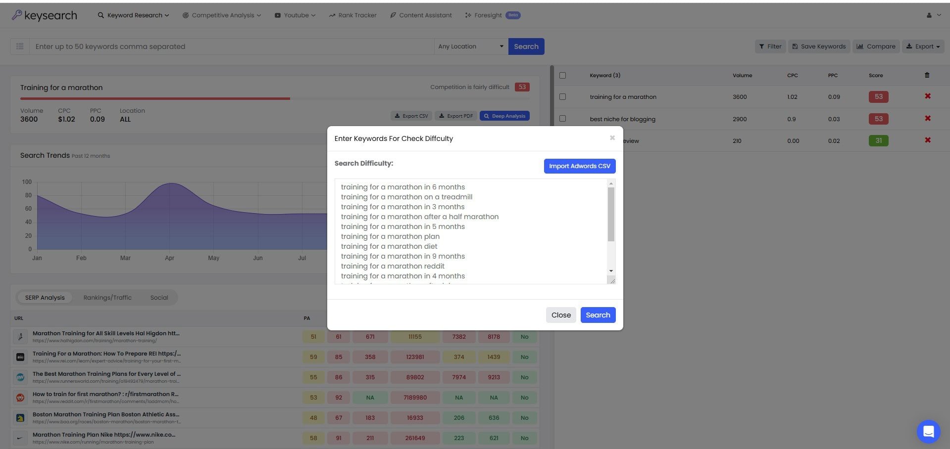 KeySearch Quick Difficulty