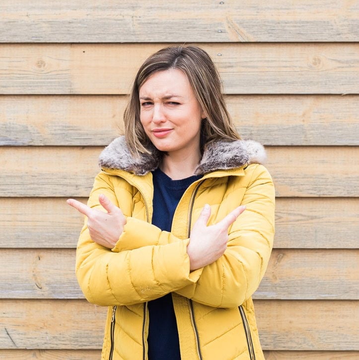 Me (Eb Gargano) pointing in two different directions.